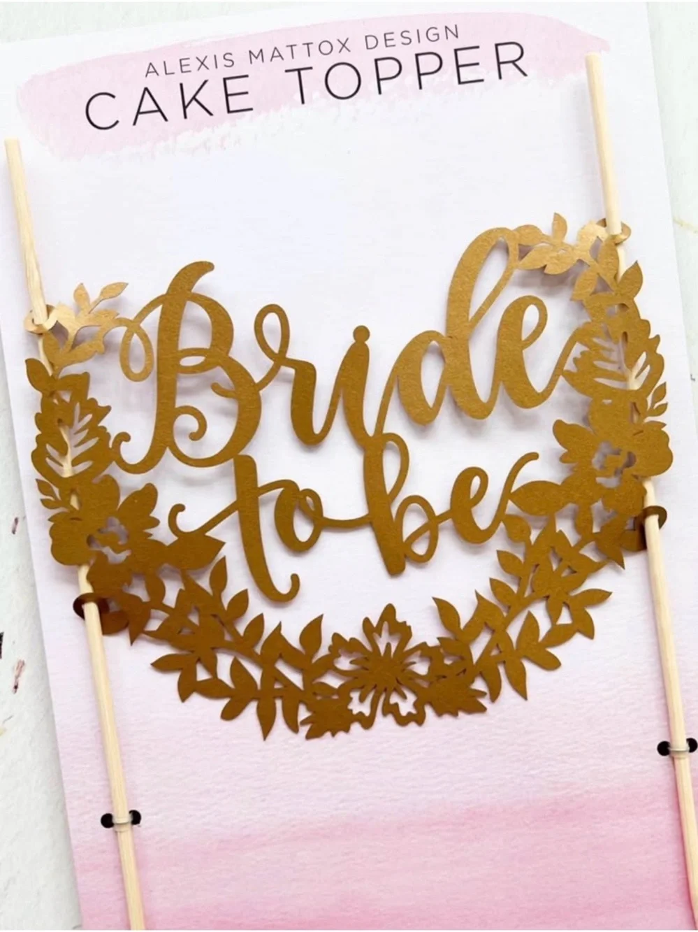 Anthropologie Cake Topper and Straws